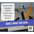 Wood flooring job site with professional tools and installation equipment