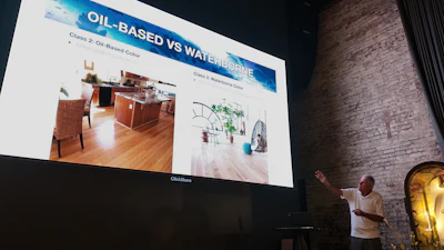 Bona's Dave Darche presents to A&D professionals at Casa Gessi in New York City.