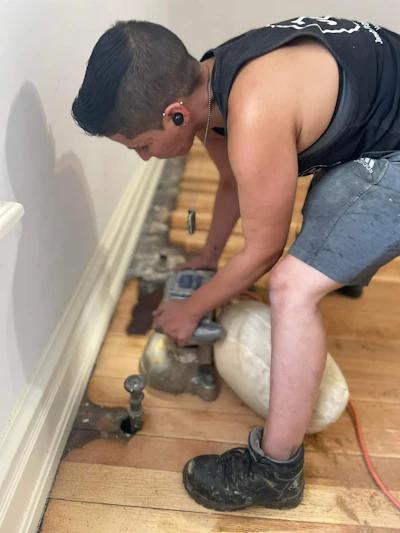 Transforming an entire space by changing the floors has become a passion for Vazquez.