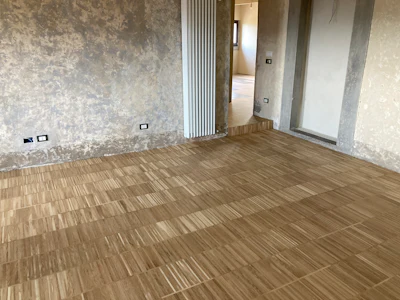 Graziano and the homeowner designed a flooring pattern using Slavonian oak that the homeowner procured from leftover projects.