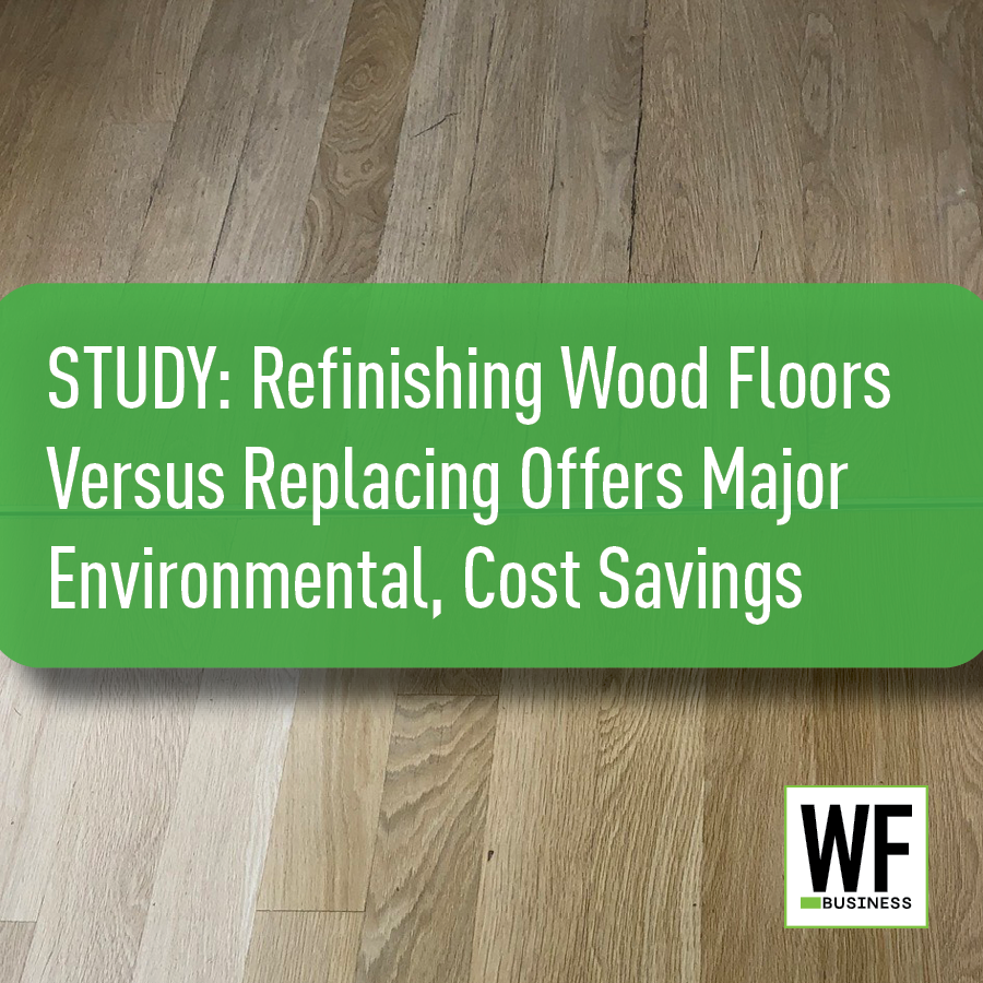 Wood floor study graphic highlighting refinishing versus replacement benefits