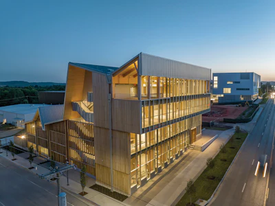 The Anthony Timberlands Center for Design & Material Innovation in Fayetteville, Ark.