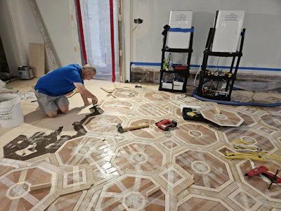 Fm26 End Grain Drayton House Low Country Flooring Installation 3