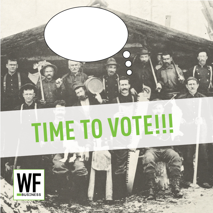 Time To Vote Lumberjack Big Saw