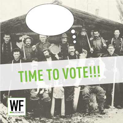 Time To Vote Lumberjack Big Saw