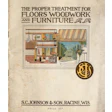 S.C. Johnson & Son vintage guide cover for proper treatment of floors, woodwork, and furniture from Racine, Wisconsin