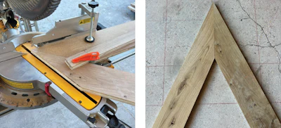 On a recent project, we needed a 65° miter, which was beyond the saw’s adjustment capacity, so we had to come up with a smarter setup.