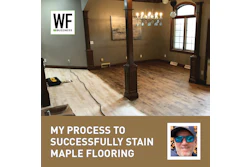In our part of the country, staining maple floors is a typical part of the business, but it has to be done carefully.
