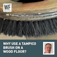 Tampico brush with natural wood handle and black bristles for floor cleaning