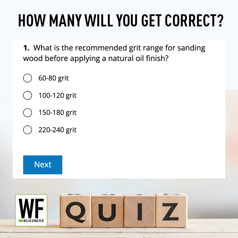 Quiz Natural Oil Finishes