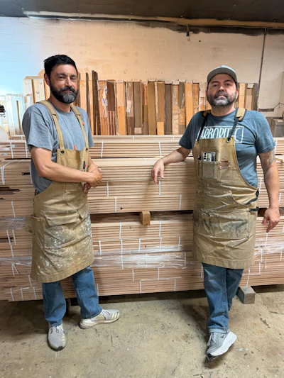 Brothers Todd and Troy Frisbie have helped Dux make Hardwood Floors of Lancaster a million-dollar business.