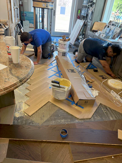 We could've renovated the damaged area of the showroom only. But we decided to rip the Band-Aid off and revamp the whole thing.