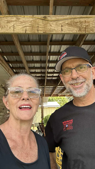 Tina Boone showed Vallant the workshop of her father and Boone Flooring founder, Joe Boone Sr.
