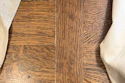White lines along board edges are one common result from not waiting long enough for stain to dry before coating.