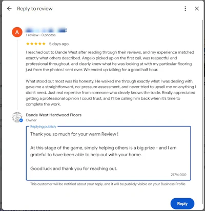 5 Star Review Blurred