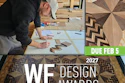 Craftsperson sketching wood design samples for 2027 WFB Design Awards competition, deadline February 5