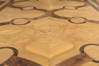 The floral-equestrian floor was the most intricate floor Vivash had done ... until the next floor.
