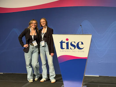 Sam Robinson (at right) started babysitting my daughter at the flooring store, and now we’re business partners and speak about mentorship together at industry events.