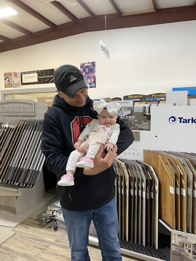 My daughter Winnie and I started going with my dad (pictured above) to the flooring store every day because it was the one place we felt safe.