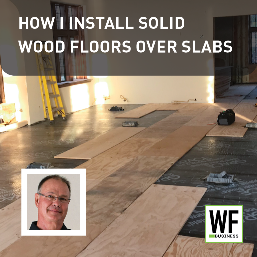 The single-layer plywood subfloor creates less of a height difference and saves money on adhesive.