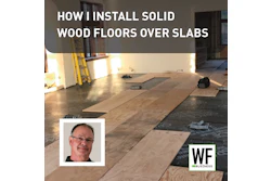 The single-layer plywood subfloor creates less of a height difference and saves money on adhesive.