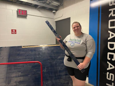 Allie Nelson got in touch with the Minnesota Timberwolves Vice President of Fan Experience Jeff Munneke, and procured a piece of the court for her groom's ring.
