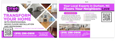 Three neighbors to the left and three to the right receive Santi's postcard in the mail.