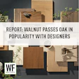 WE Business logo with wood material samples and design elements in neutral tones