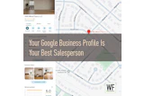 Google Business Profile for KMS Wood Floors LLC showing location map, 5-star rating, and wood flooring photos