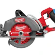 Milwaukee cordless circular saw with 7-1/4 inch framing blade and WiFi connectivity indicator